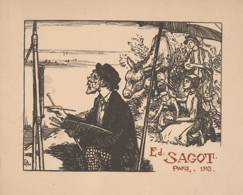 Åsnan vid Sagot av Auguste Louis Lepère