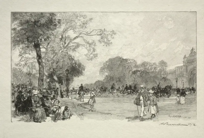 L’Avenue des Champs Elysées av Auguste Louis Lepère