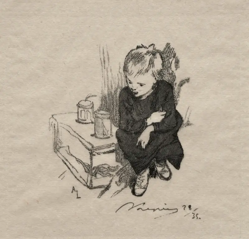 Le gamin a l’orset av Auguste Louis Lepère