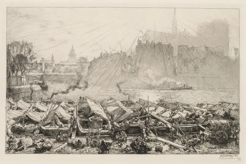 Der große Apfelmarkt von Auguste Louis Lepère