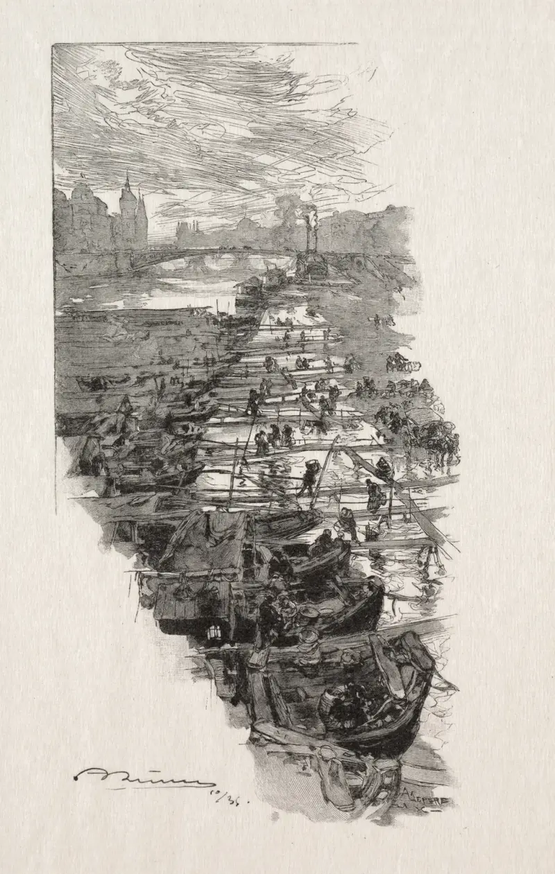 Äppelmarknaden av Auguste Louis Lepère