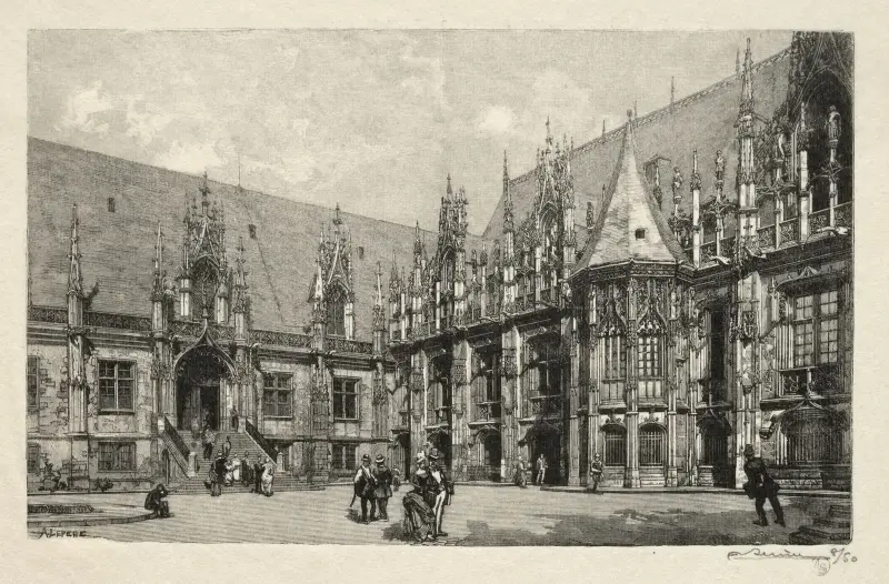 Le Palais du Justice av Auguste Louis Lepère