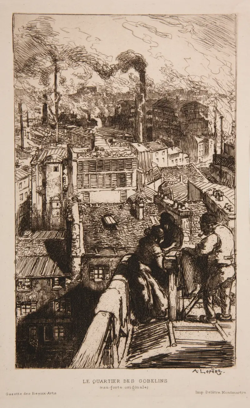 Le Quartier des Gobelins av Auguste Louis Lepère