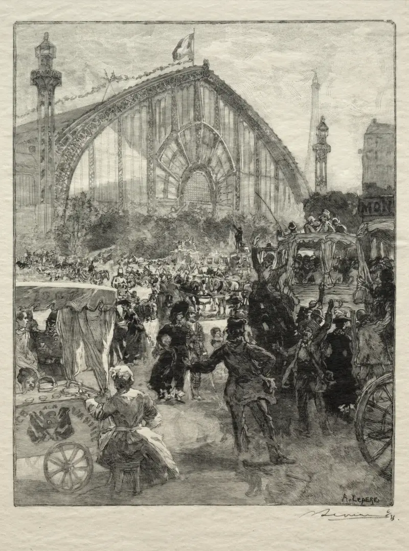 Lämnar 1889 års utställning av Auguste Louis Lepère