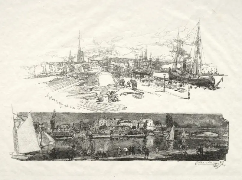 Nya kajerna – Île La Croix av Auguste Louis Lepère