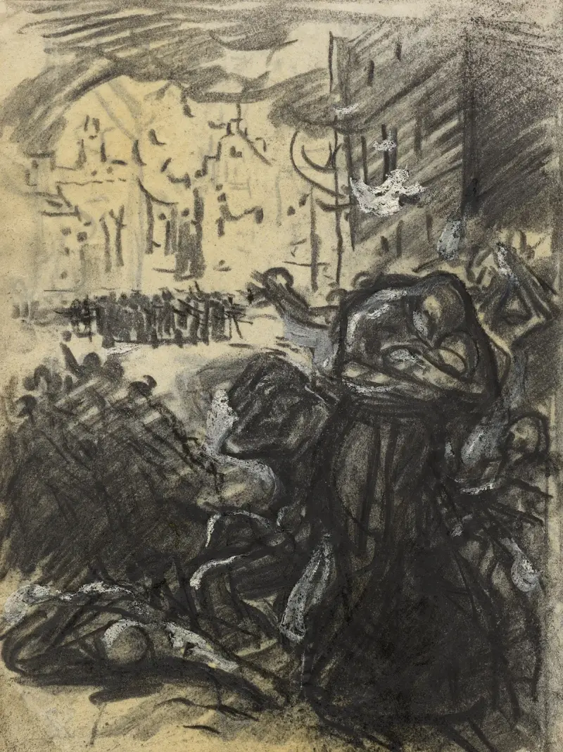 Branden i Louvain av Auguste Louis Lepère