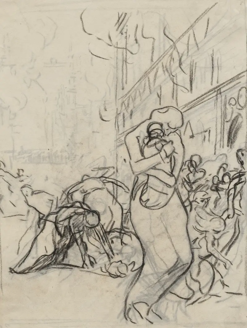 Branden i Louvain av Auguste Louis Lepère