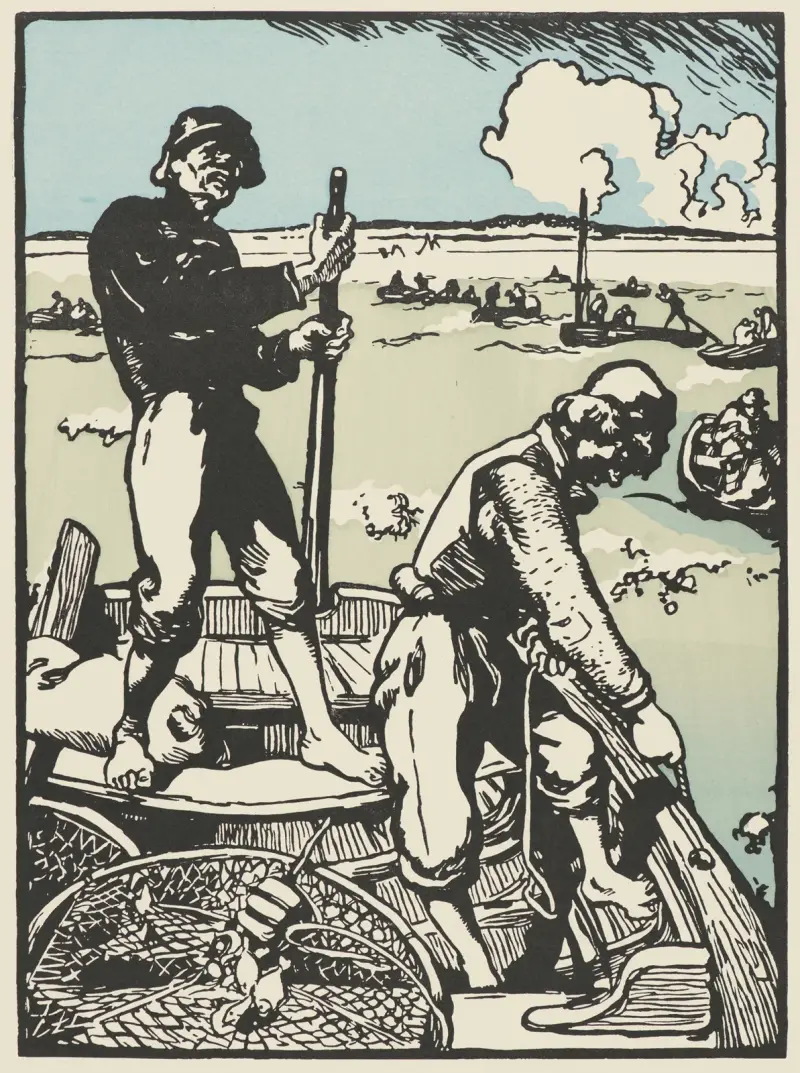 Havsvargar (Räkfiskare) av Auguste Louis Lepère