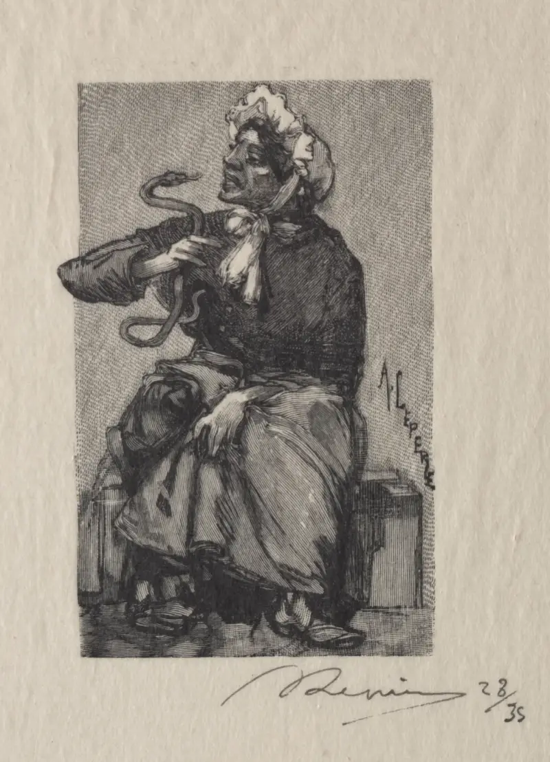 Ormförsäljaren av Auguste Louis Lepère