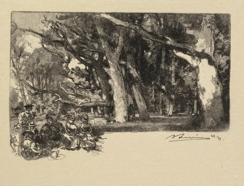 Mittag unter den Bäumen von Auguste Louis Lepère