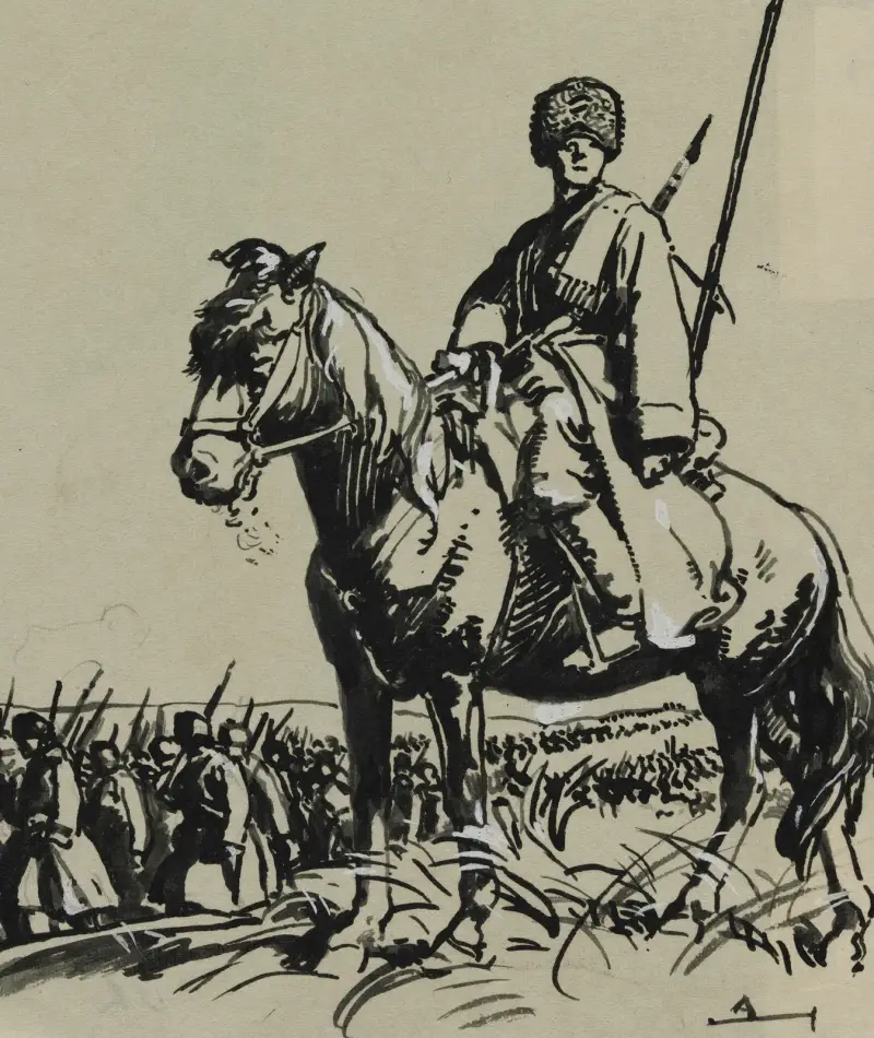 Officier de Cosaques av Auguste Louis Lepère
