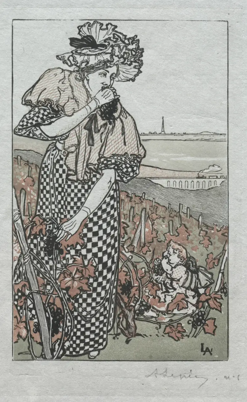 Paris Almanac, 1897; Autumn av Auguste Louis Lepère
