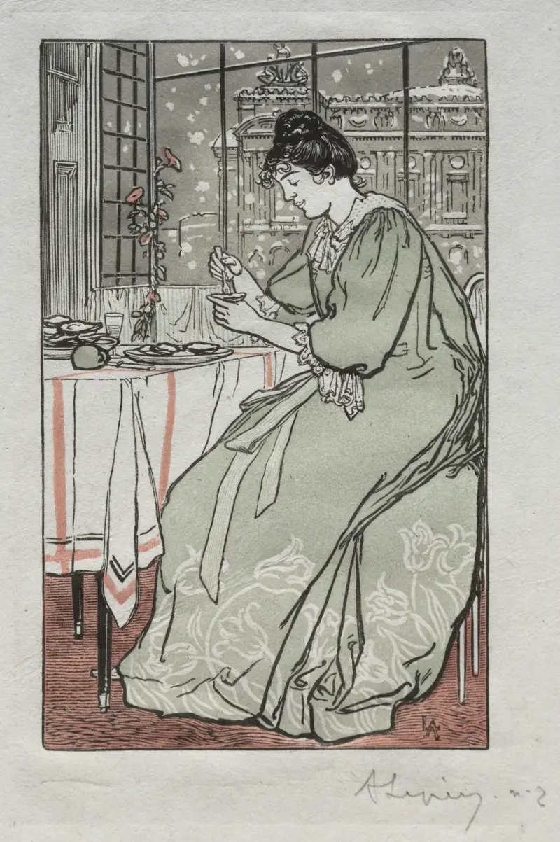 Paris Almanacka, 1897; Vinter av Auguste Louis Lepère