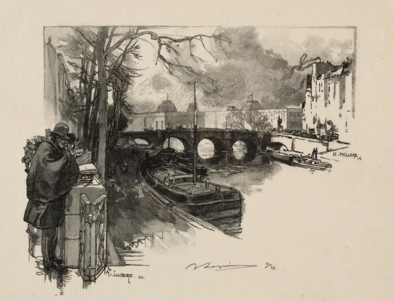 Lilla Seine-armen vid Pont Neuf av Auguste Louis Lepère