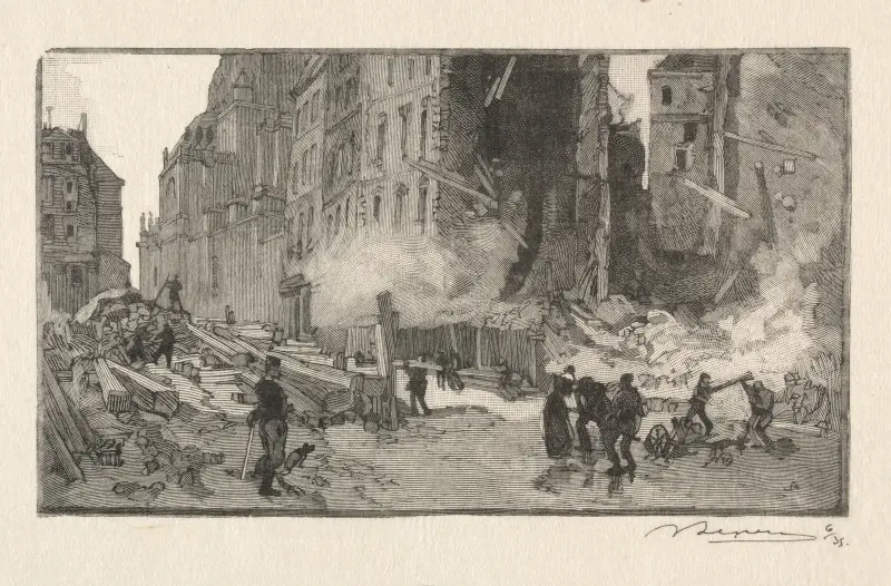 Place Gerson and Rue Restot av Auguste Louis Lepère