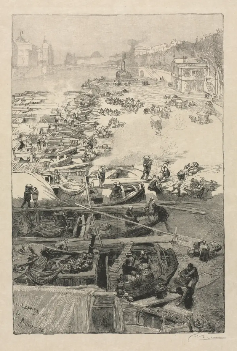 Potatoes Arriving at the Hôtel de Ville av Auguste Louis Lepère