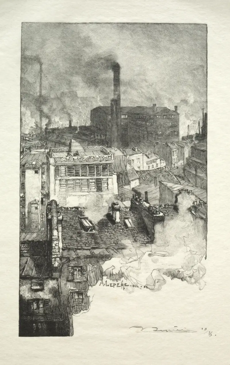 Quartier des Gobelins av Auguste Louis Lepère
