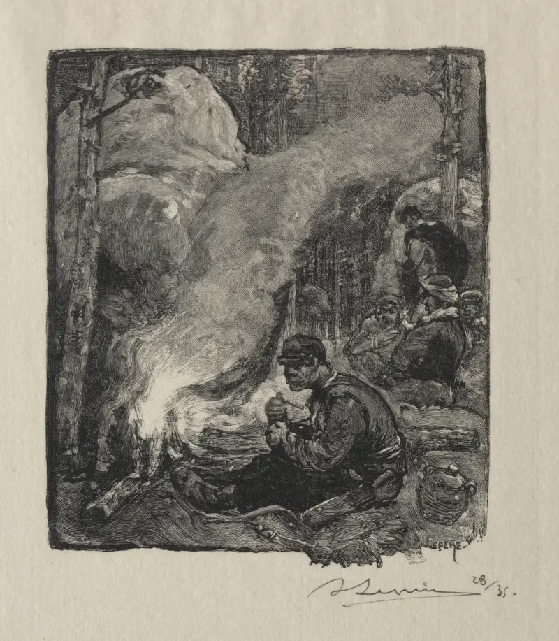 Skogshuggarnas måltid av Auguste Louis Lepère
