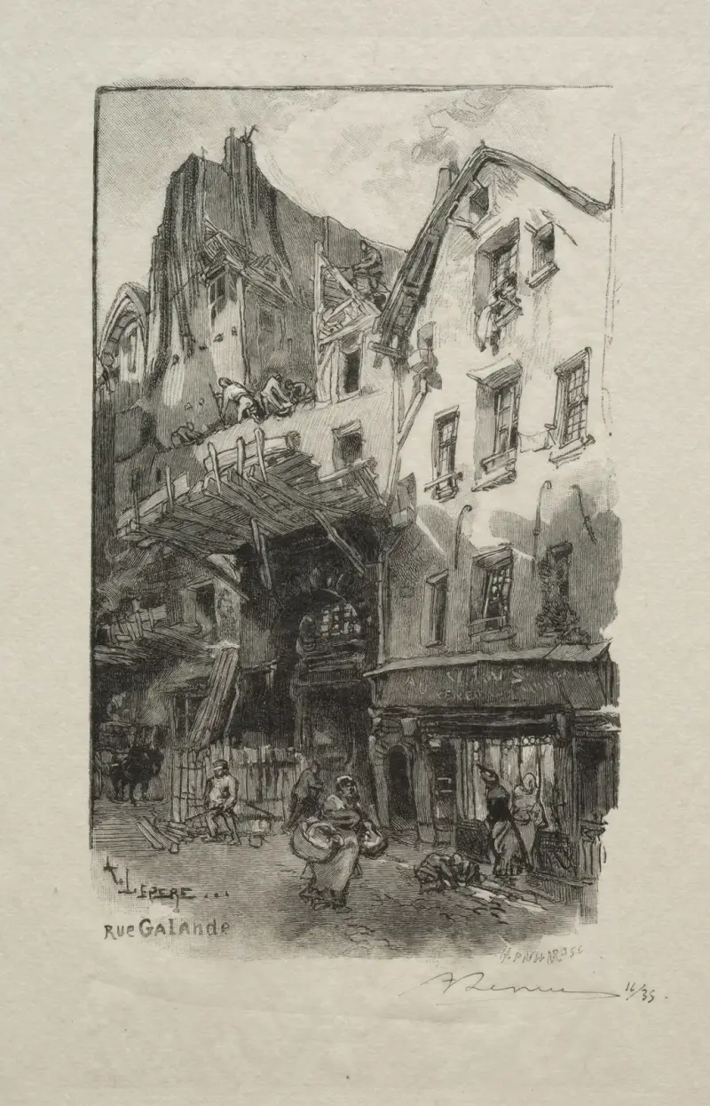 Rue Galande av Auguste Louis Lepère