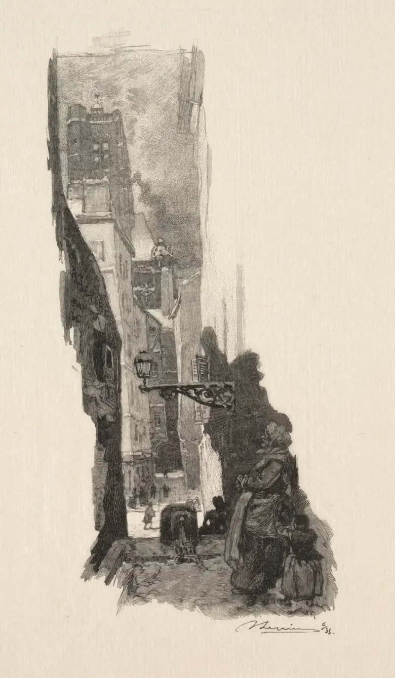 Rue Grenier sur l’Eau av Auguste Louis Lepère