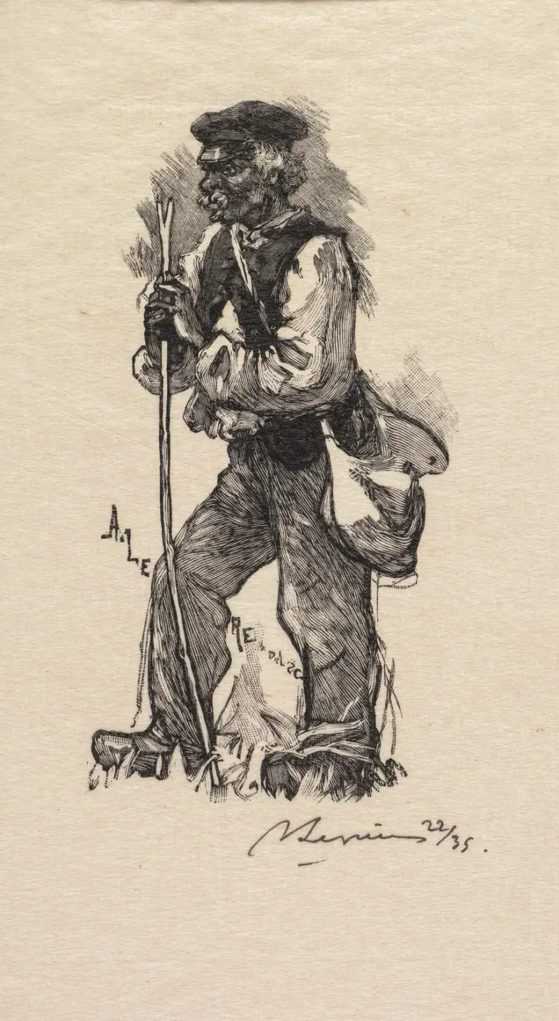 Schlangenhändler, 1890 – Nr. 2 von Auguste Louis Lepère