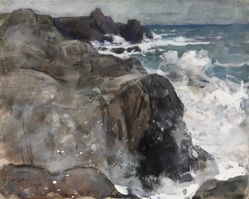 Storm on the Island of Yeu av Auguste Louis Lepère