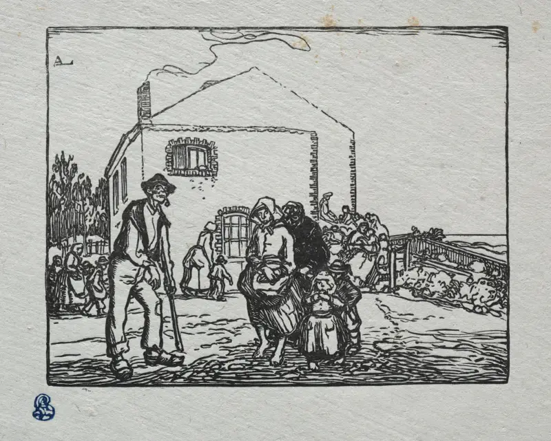 Tiggarna vid det sista huset av Auguste Louis Lepère