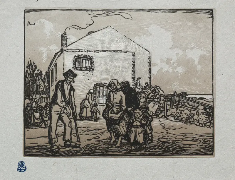 Tiggarna vid det sista huset av Auguste Louis Lepère