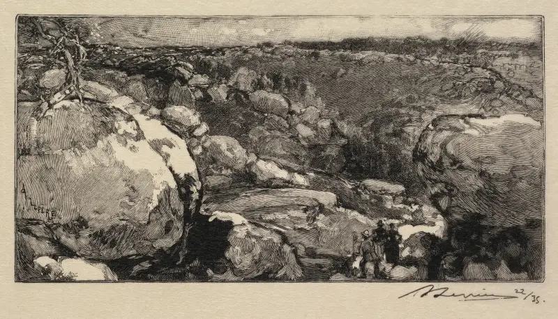 Long-Rochers bergsmassiv av Auguste Louis Lepère