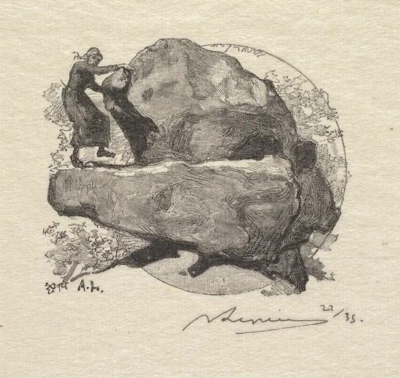 Den dallrande klippan av Auguste Louis Lepère