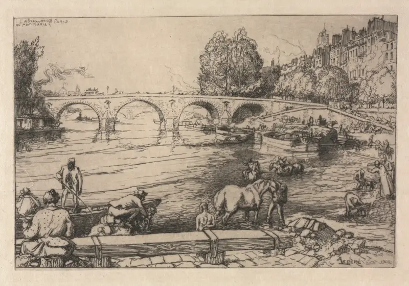 Vattningsplatsen vid Mariebron av Auguste Louis Lepère