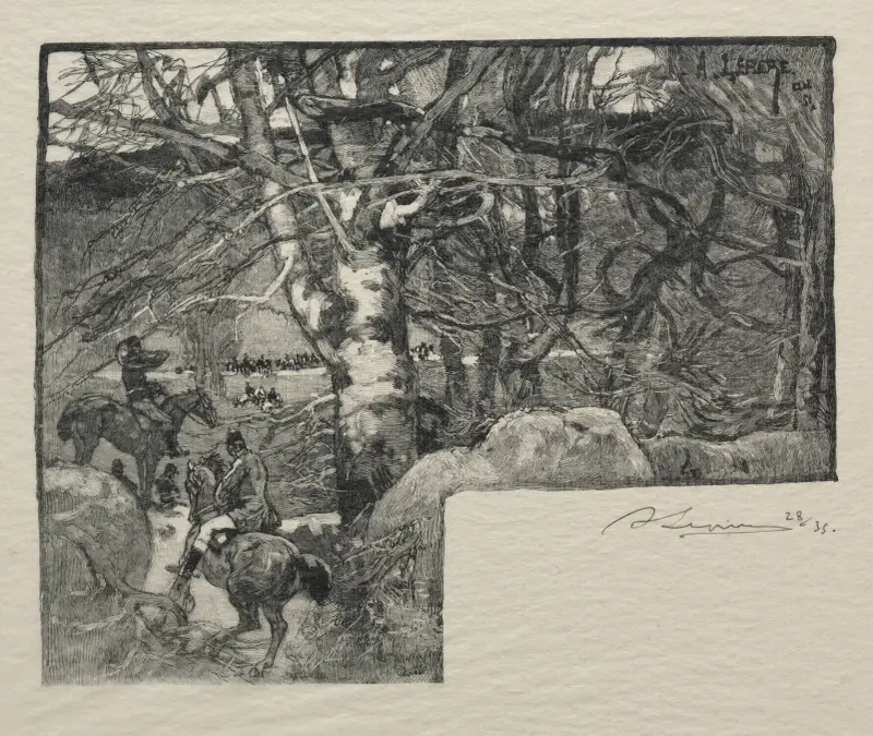 Jakt på Mont Gérard av Auguste Louis Lepère