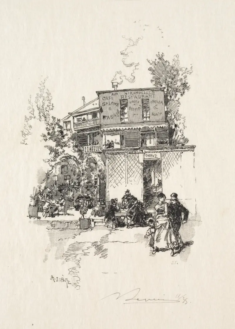 En guinguette av Auguste Louis Lepère