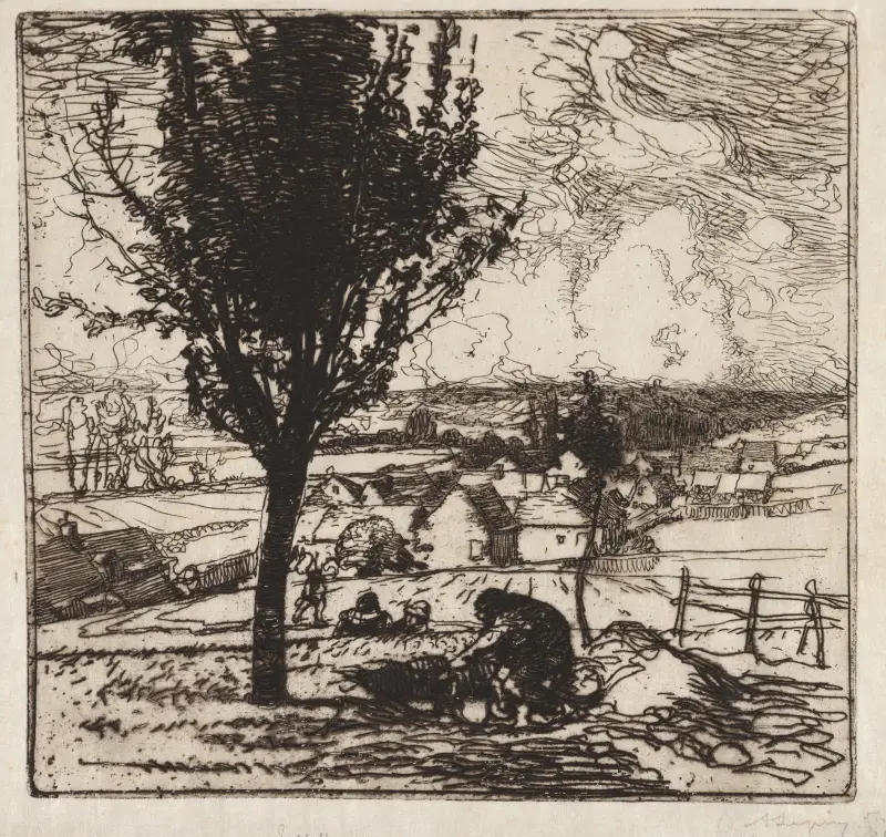 Veu de Jouy-le-Moutier av Auguste Louis Lepère
