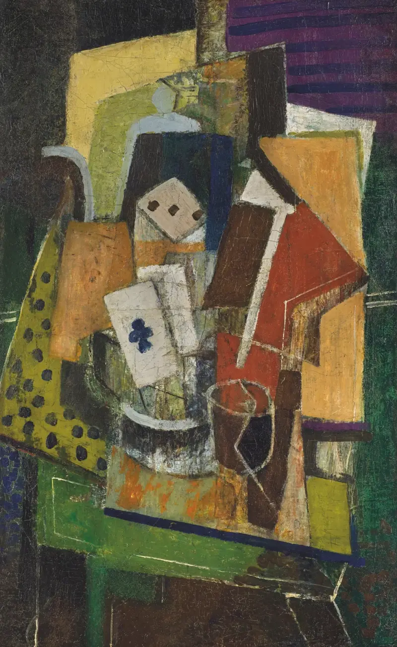 Martwa natura z asem trefl, Louis Marcoussis