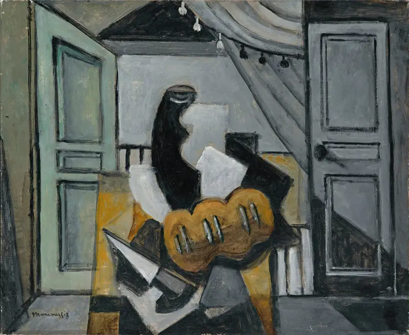 Martwa natura z chlebem i nożem, Louis Marcoussis