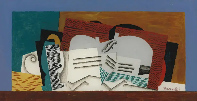 Szkło i skrzypce, Louis Marcoussis