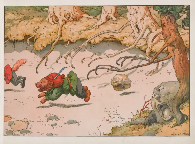 Bruin; the Adventures of a Little Bear Pl.7 av Louis Moe