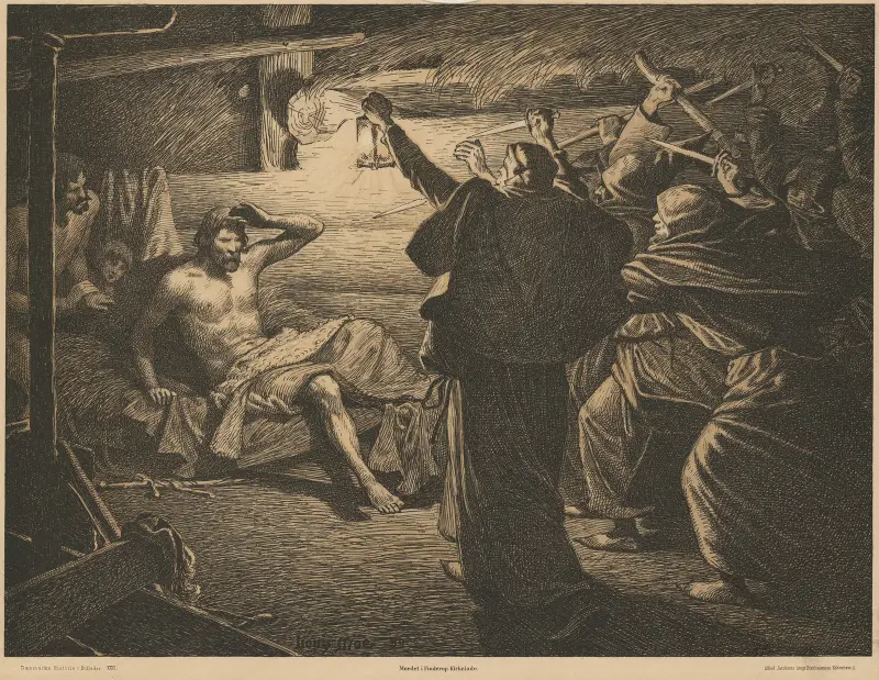 Mordet i Finderup Kirkelade (The murder in the barn of Finderup Church) av Louis Moe