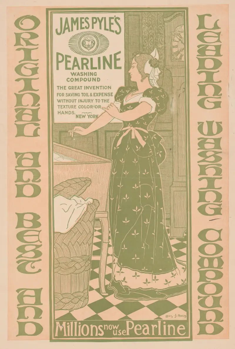 James Pyle’s Pearline Waschmittel von Louis Rhead