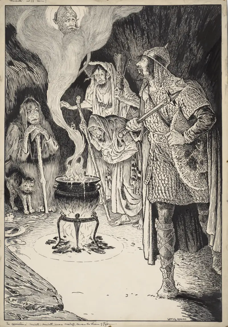Macbeth, Akt IV, Szene I von Louis Rhead