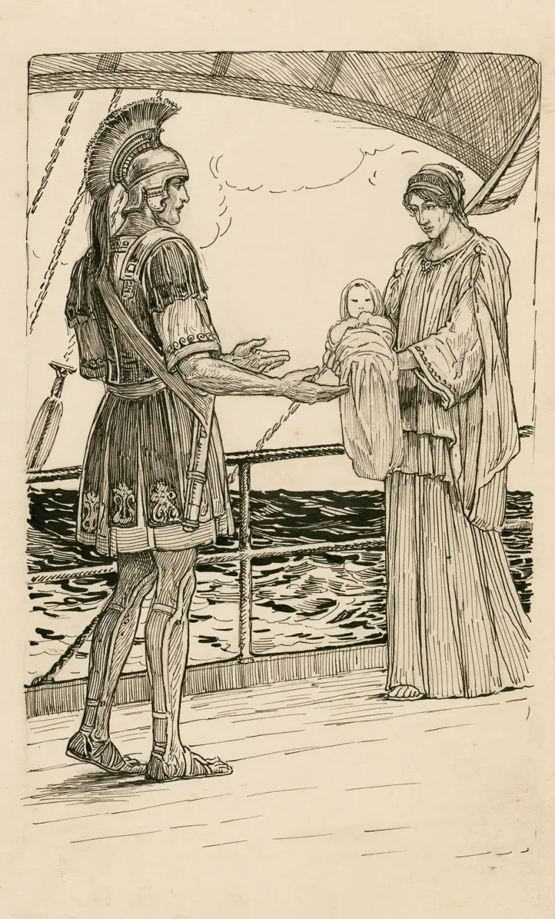 Perikles, Fürst von Tyrus. Hier ist alles, was von eurer toten Königin am Leben geblieben ist – eine kleine Tochter von Louis Rhead
