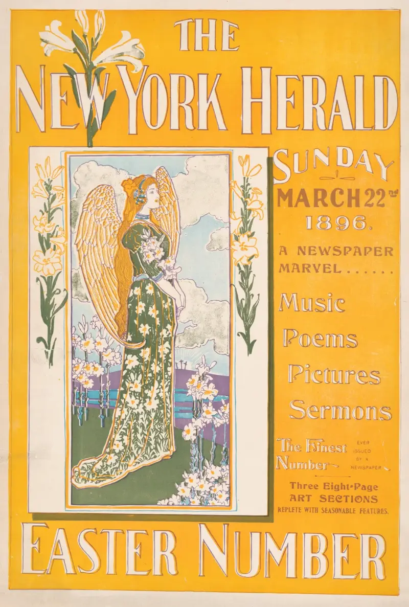 The New York Herald Sunday March 22nd 1896. A newspaper marvel… Easter number von Louis Rhead