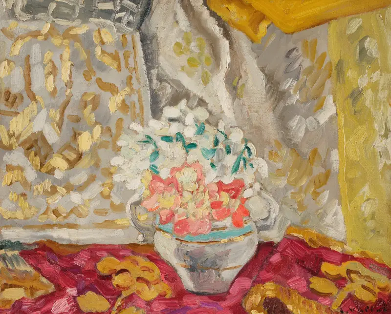 Bukett med draperingar av Louis Valtat