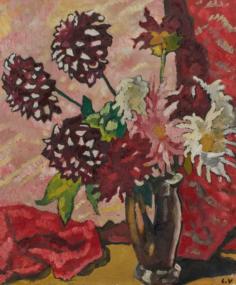 Dahlia bukett av Louis Valtat