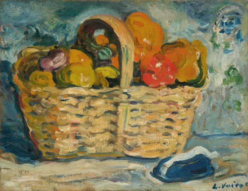 Stilleben med korg av Louis Valtat