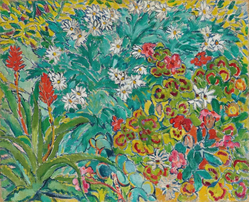 Blomsterrabatt av Louis Valtat