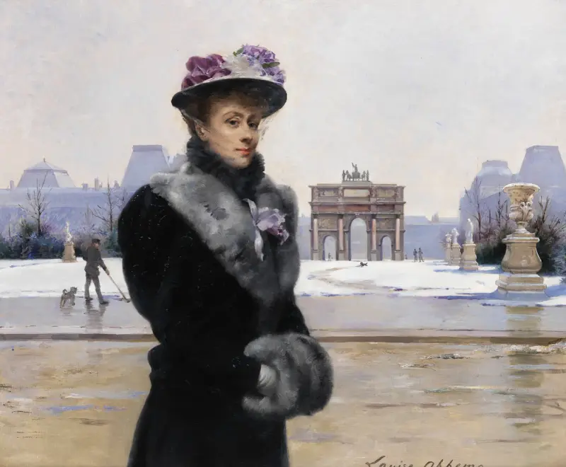 Winterspaziergang in Paris av Louise Abbéma