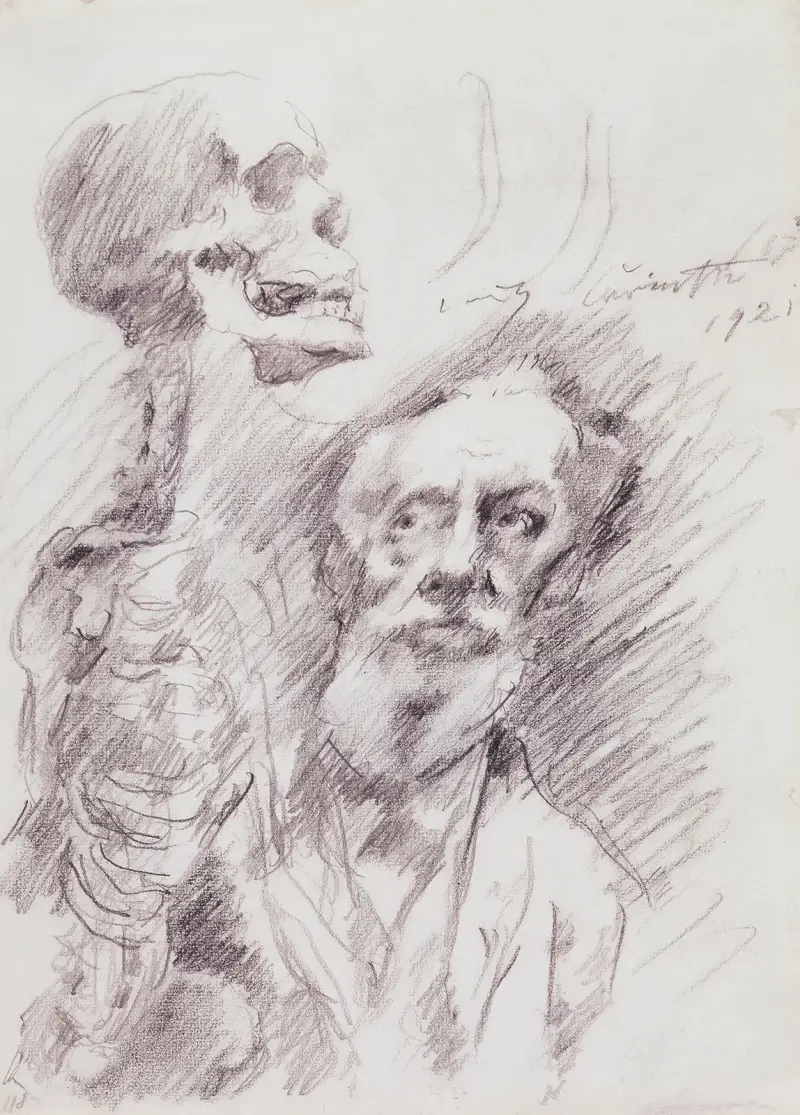 Anatom med skelett av Lovis Corinth