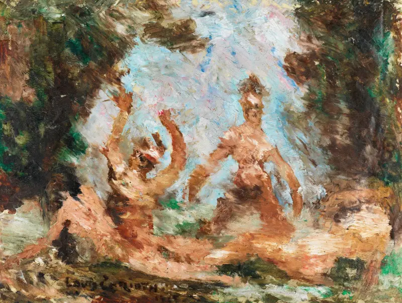 Bathers outdoors von Lovis Corinth